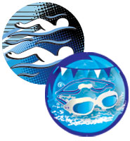 2" Swim Stickers