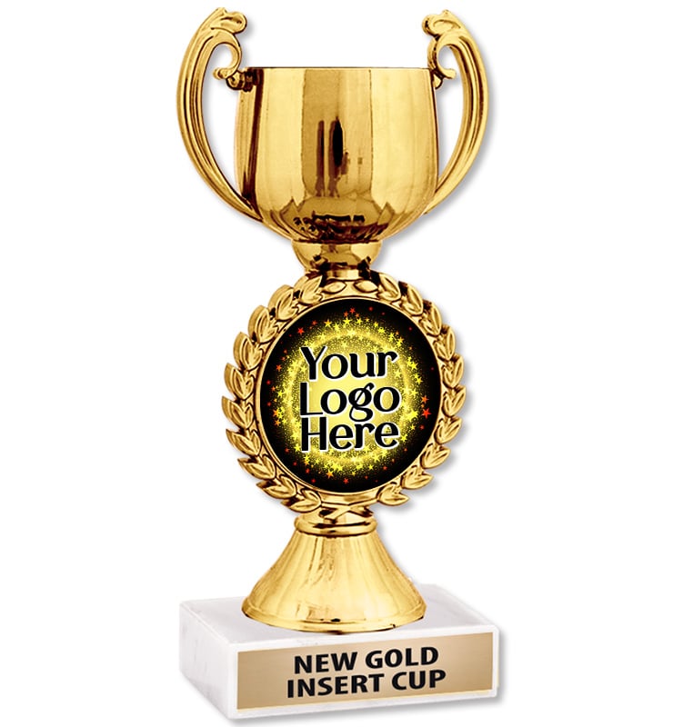Gold Chaplet Cup Custom Insert Trophy