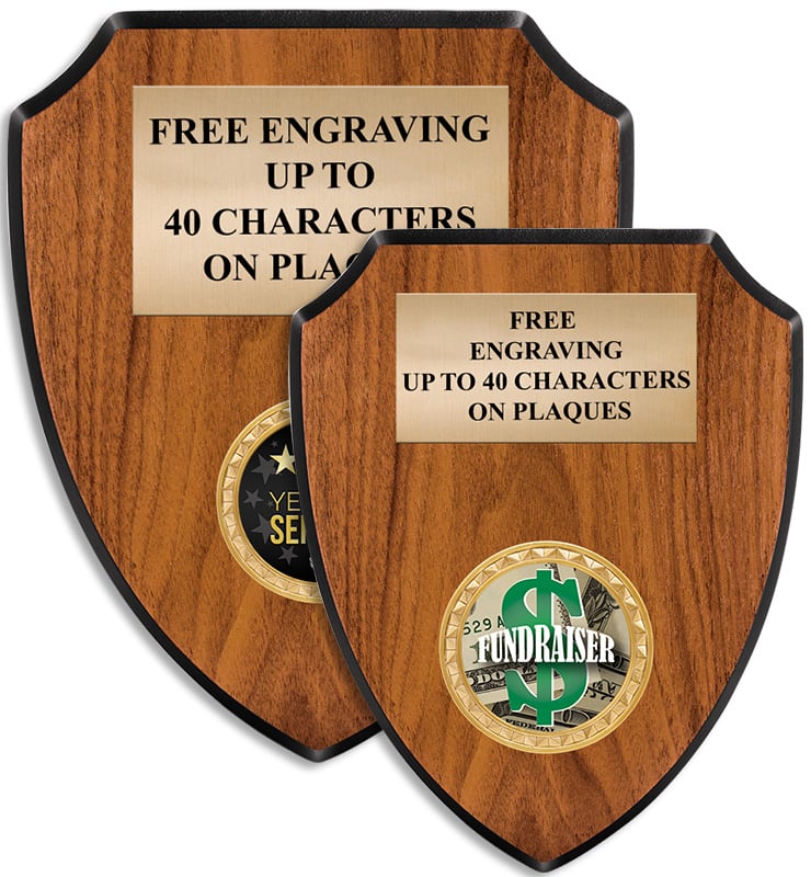 Wood Shield Insert Plaques