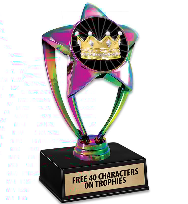 Iridescent Star Insert Trophy
