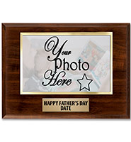 Wood Horizontal Slide-In Photo Frame Plaque