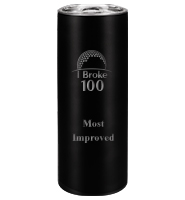 Golf Black Slim Tumbler 20oz