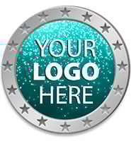 1" Round Silver Insert Pin