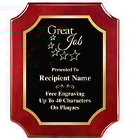 Scalloped Piano Wood Plaque