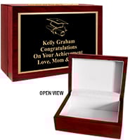 Rosewood Keepsake Box With Black Plate