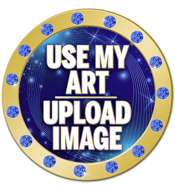 1.3" Blue Rhinestone Insert Pin