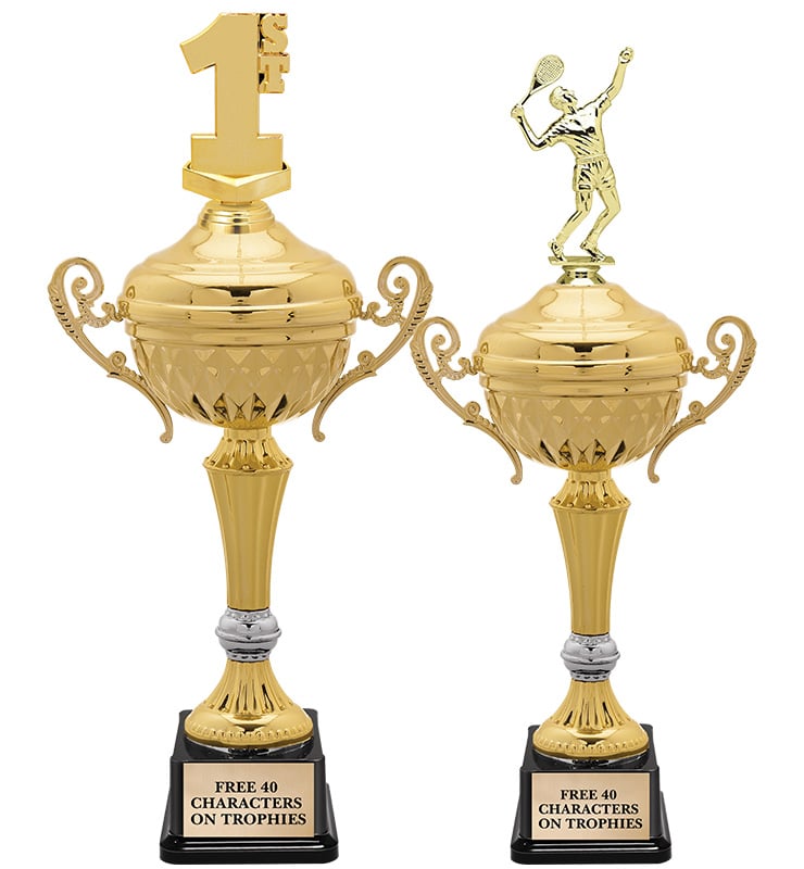 Manifest Metal Cup Trophies With Figure