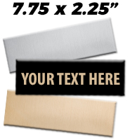 7.75"W x 2.25"H Engraving Plates