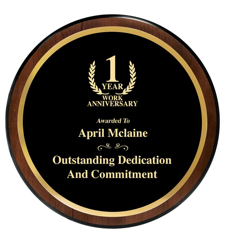 Round Wood Plaque