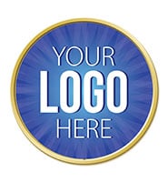 1" Gold Round Insert Pin