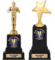 Vintage Black Base Insert Trophy