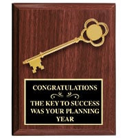 Metal Mount Wood Plaque