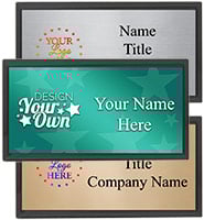 Large Rectangle Black Frame Color Badge