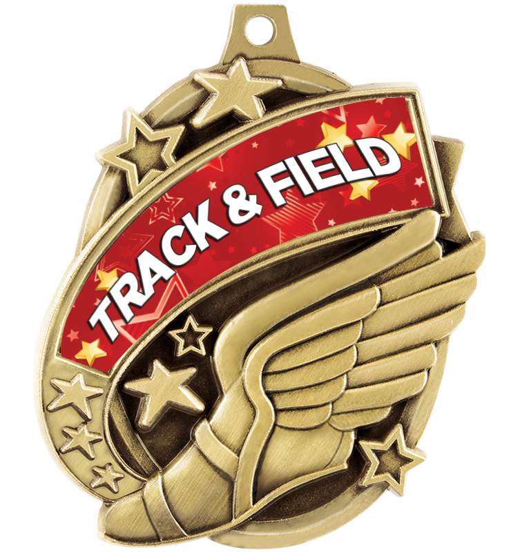 2 1/4" Kudos Winged Foot Medals