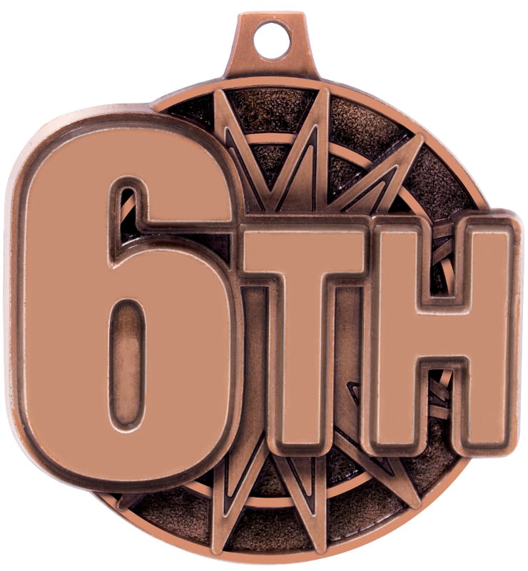 2" 6th Place Medal