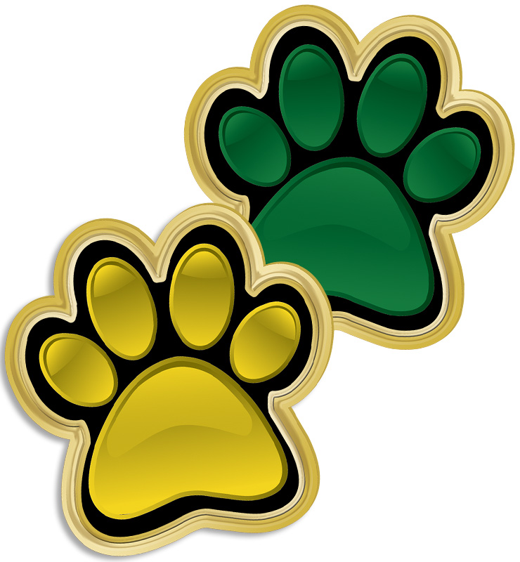 .75" Paw Print Insert Pin