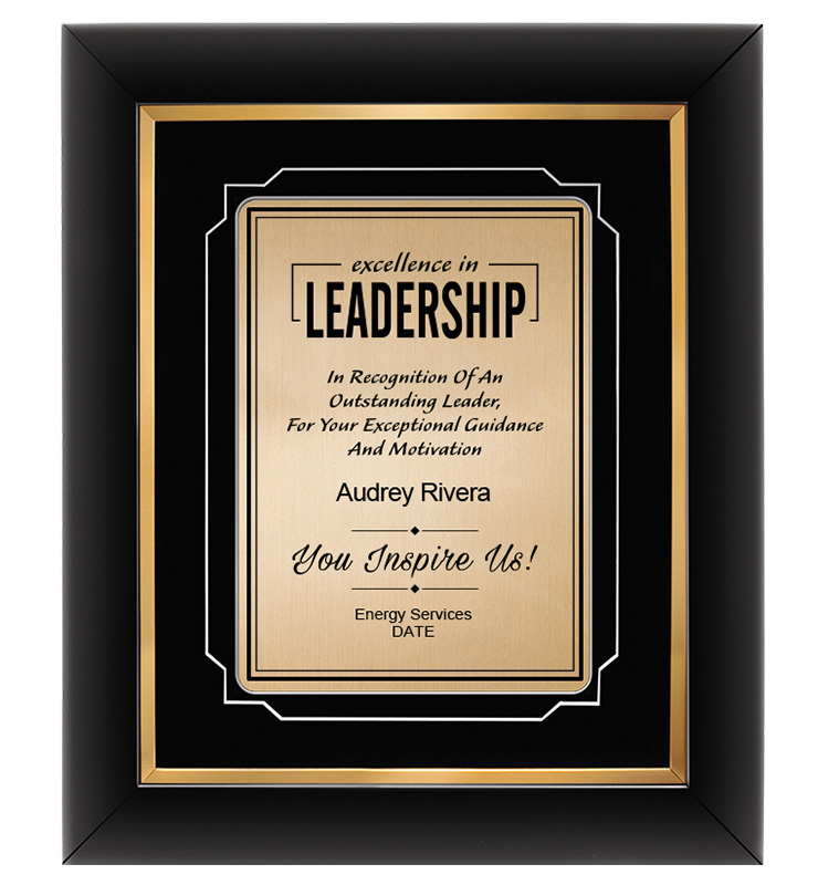 Leadership Gold Decor Frame Plaque