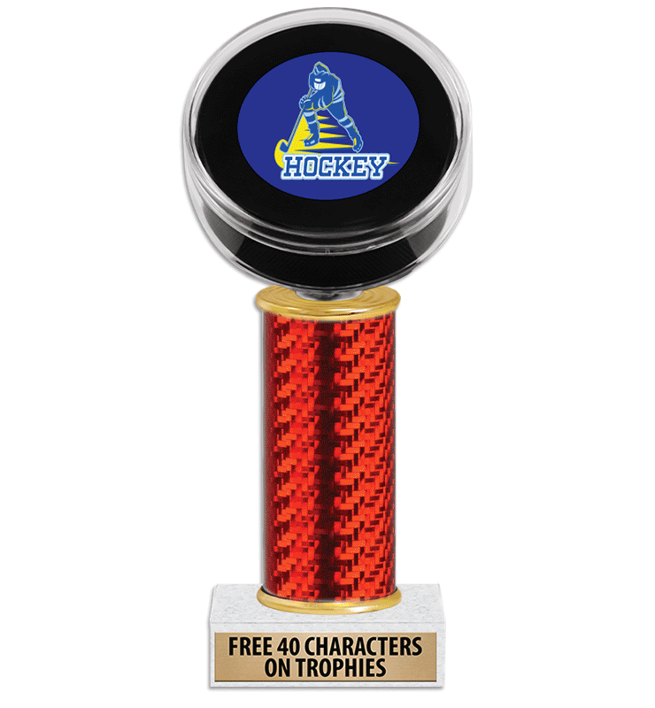 Hockey Puck Column Trophy