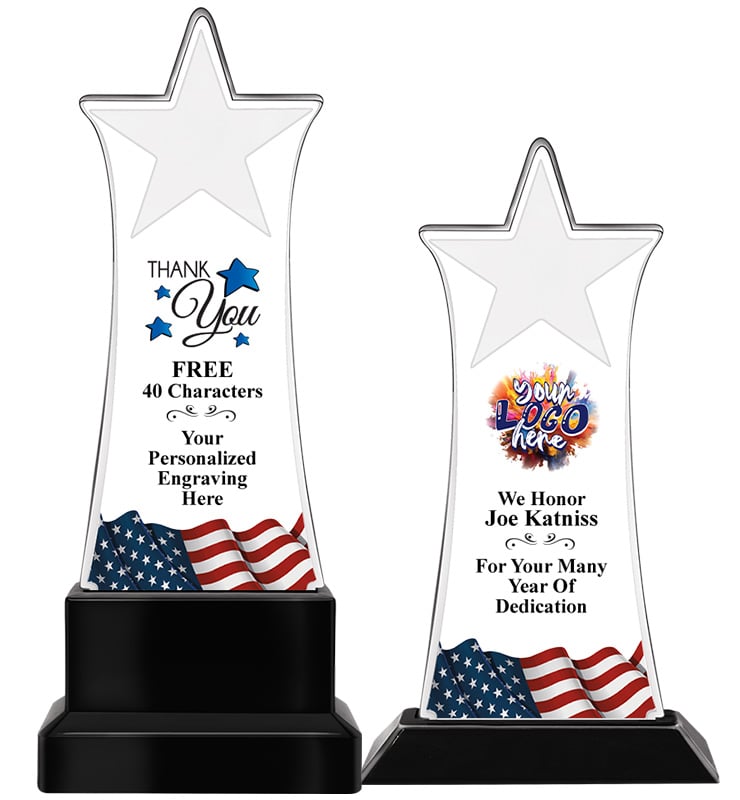 American Flag Meteorite Acrylic