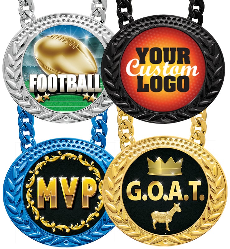 6" Famous Insert Medals