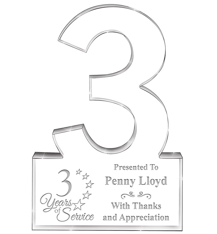3 Years Of Service Acrylic