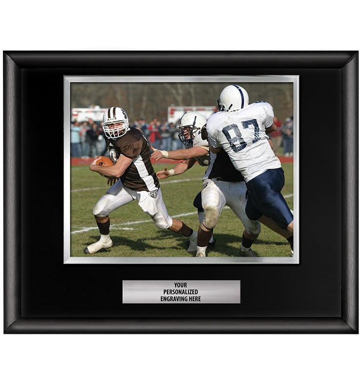 Shiny Black Horizontal Slide-In Photo Frame Plaque