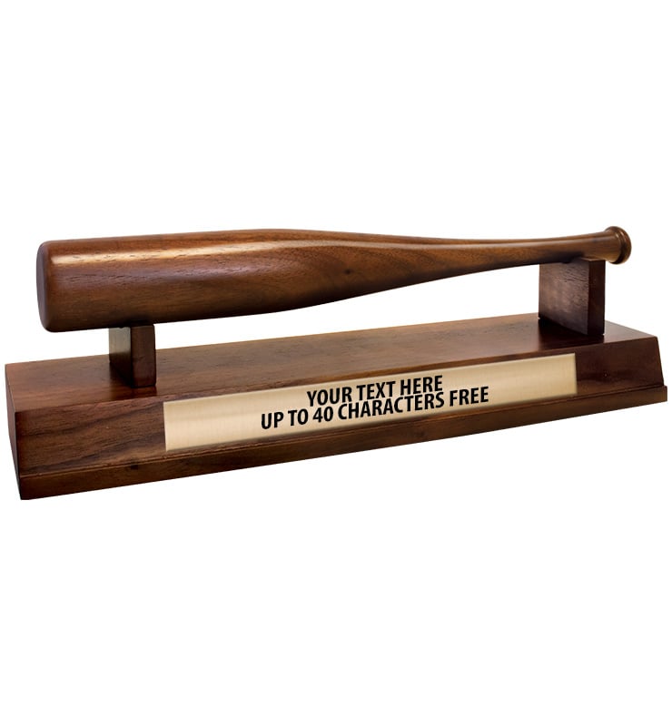 Batter Up! Wooden Baseball Bat And Base