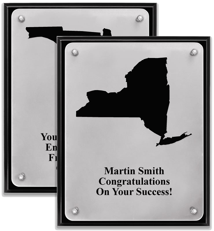 Black Floating State Plaques
