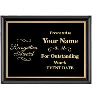 Classic Black Shiny Horizontal Plaques