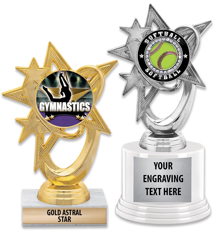 Gold And Silver Astral Insert Trophies