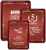 Rosewood Floating Acrylic Plaques