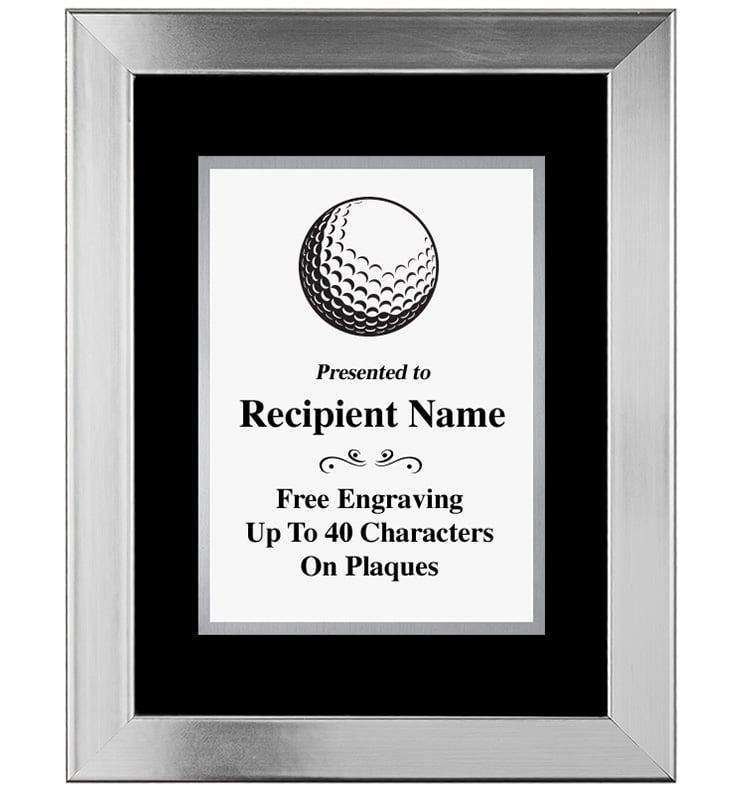 Platinum Golf Frame Plaque