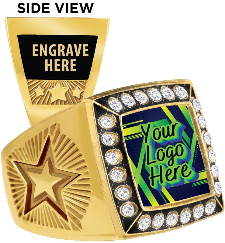 Custom Crystal Premiere Engrave Rings