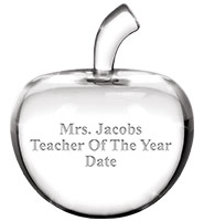 Crystal Apple Paperweight