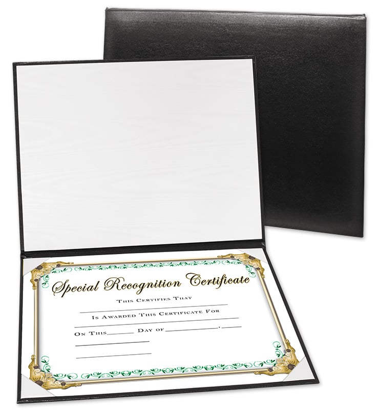 Black Certificate Cover