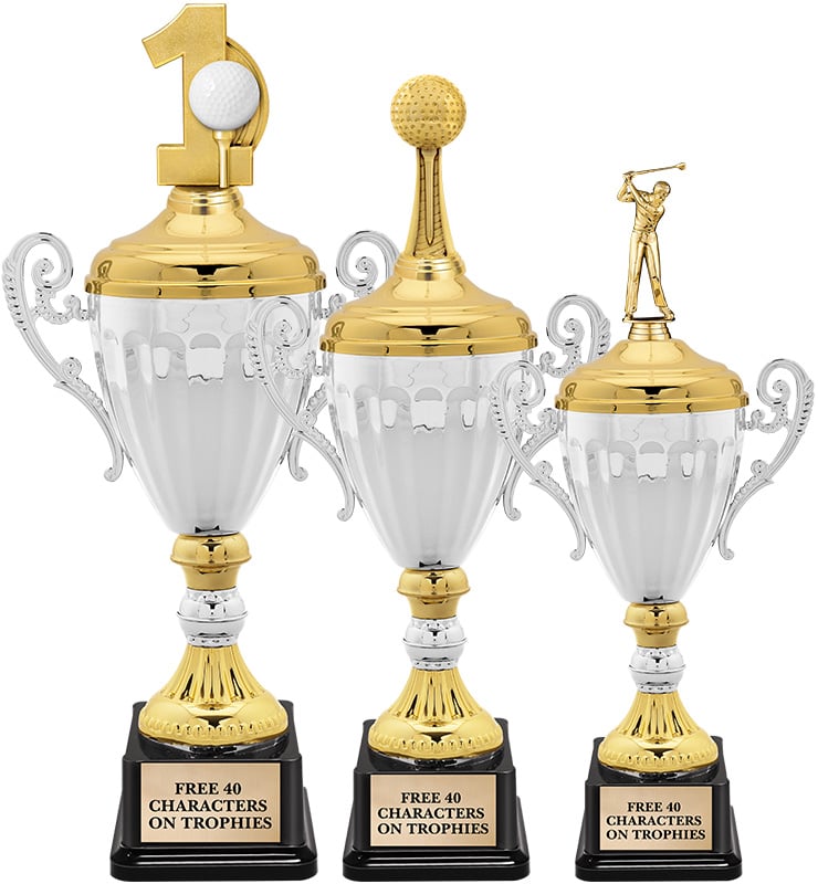 Accolade Metal Cup Trophies With Figure