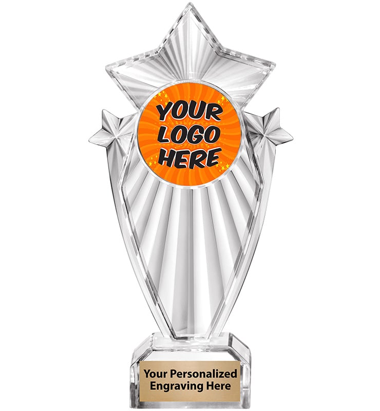 8" Stargram Clear Icicle Trophy