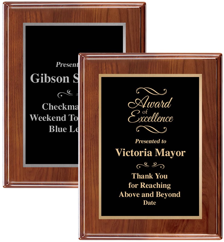 Amadeus Piano Plaques With Gold Or Silver Trim