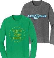USSSA Long Sleeve Color T-Shirts With One Color Logo