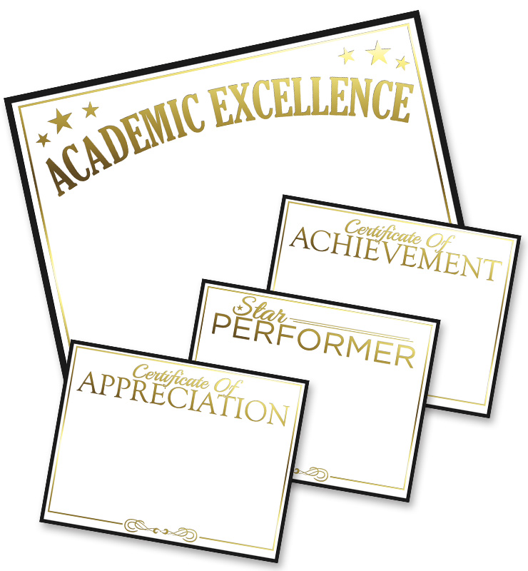 Gold Foil Achievement Certificates