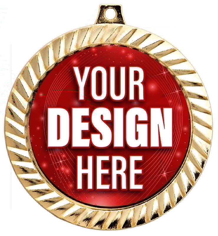 1 3/4" Diamond Cut Insert Medal