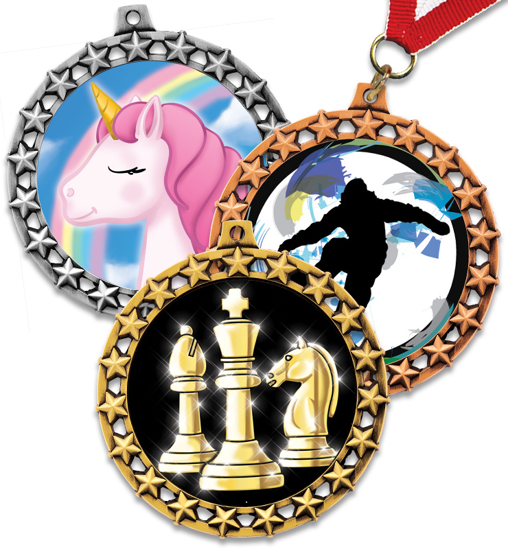 2 1/2" Galaxy Star Medals