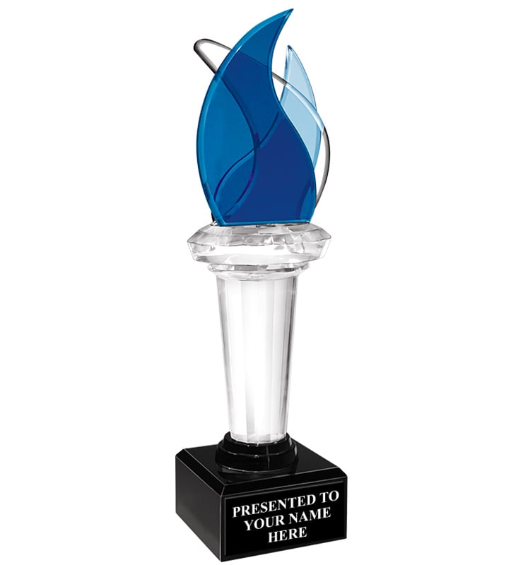 Ice Torch Crystal Pedestal Award