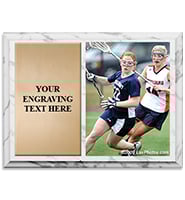 White Horizontal Team Photo Plaque