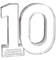 10 Year Recognition Acrylic