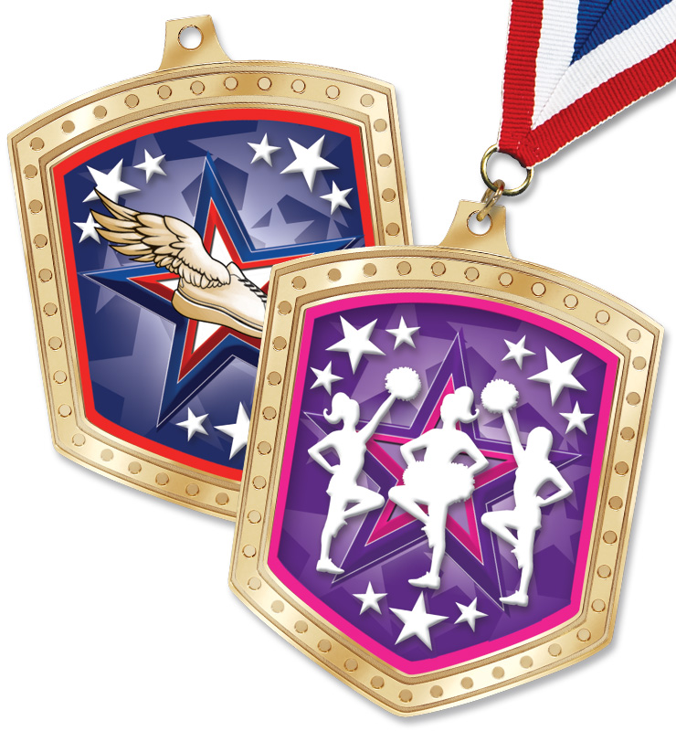 2 3/4" Marquee Shield Insert Medals