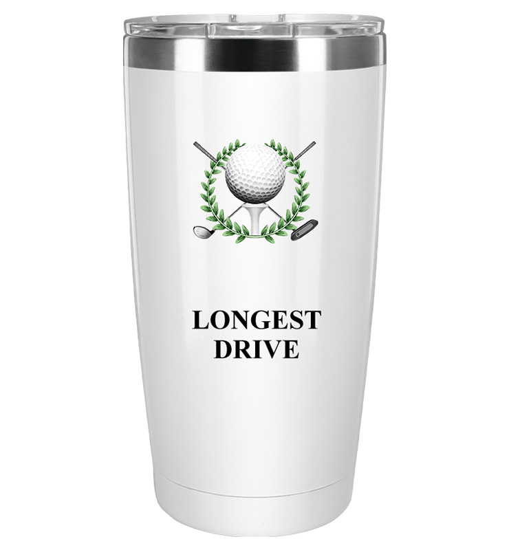 Golf White Color Printed Tumbler 20oz