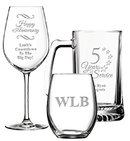 5 Year Anniversary Glassware