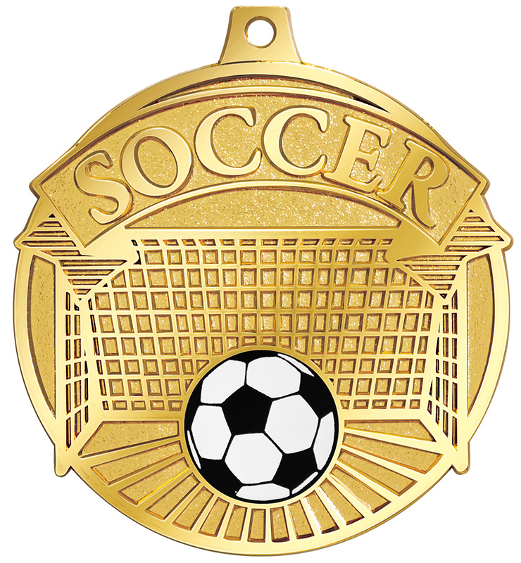 2 1/4" Gilded Soccer Medals