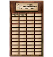 48 Plate Cherry Wood Perpetual Plaque